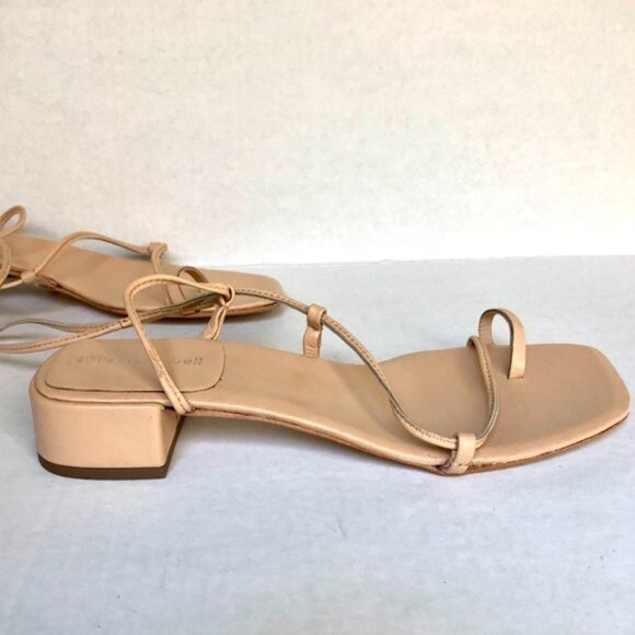 Jeffrey Campbell wrap nude leather sandals size 7 NEW - Picture 7 of 7